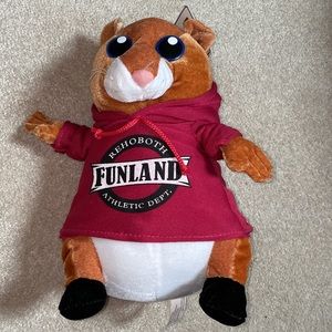 NWT Super cute Rehoboth Beach Delaware Funland Soft Plush Toy Hoodie